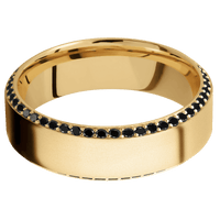 10K Yellow Gold + Bead , Bead Finish