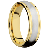 14K Yellow Gold + Machine , Polish Finish