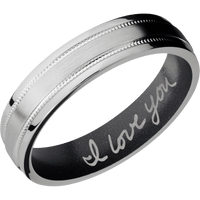 Palladium Silver + Satin , Polish Finish + Dark Grey