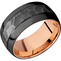 Zirconium + Rock , Satin Finish + 18K Rose Gold