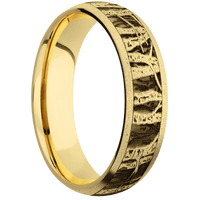 10K Yellow Gold + Stone Finish