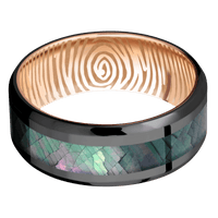 Zirconium + Polish , Polish Finish + 14K Rose Gold