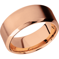 14K Rose Gold + Bead , Polish Finish