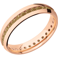14K Rose Gold + Polish Finish
