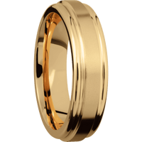 18K Yellow Gold + Bead , Polish Finish
