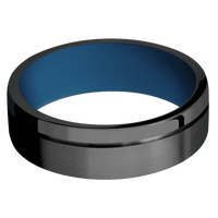 Zirconium + Machine , Polish Finish + Ridgeway Blue