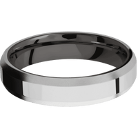 18K White Gold + Polish , Bead Finish + Tantalum Noir