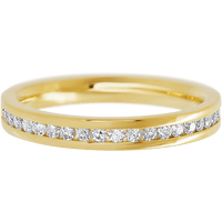 14K Yellow Gold band with 21 Round Lab Grown Diamond having TCW-.32