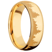 10K Yellow Gold + Sand Finish