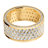 18K Yellow Gold + Hammer Finish