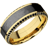18K Yellow Gold + Polish , Satin Finish