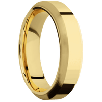 14K Yellow Gold + Polish , Satin Finish