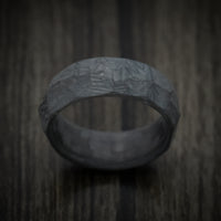 Faceted Carbon Fiber Men's Ring Custom Made Band