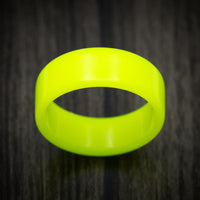 Solid Yellow Glow Resin Ring