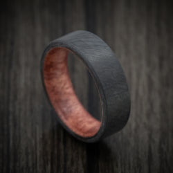 Carbon Fiber Men's Ring with Sequoia Wood Sleeve