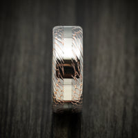 Superconductor and White Gold Men's Ring Custom Made Band
