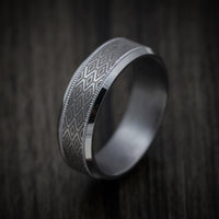 Tantalum Band with Harlequin Pattern Custom Made Men's Ring