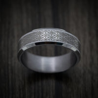 Tantalum Band with Harlequin Pattern Custom Made Men's Ring