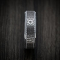 Tantalum Band with Harlequin Pattern Custom Made Men's Ring