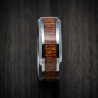 Tantalum Band with Wood Inlay Custom Made Men's Ring
