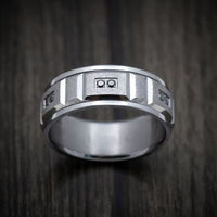 Tantalum Band with Diamonds Custom Made Men's Ring