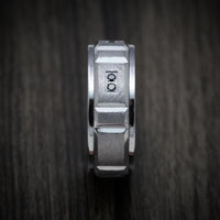 Tantalum Band with Diamonds Custom Made Men's Ring