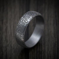Tantalum Band with Organic Design Pattern Custom Made Men's Ring