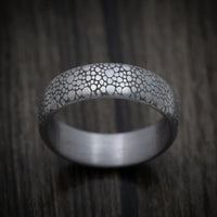 Tantalum Band with Organic Design Pattern Custom Made Men's Ring