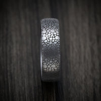 Tantalum Band with Organic Design Pattern Custom Made Men's Ring