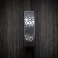 Tantalum Band with Geometric Design Pattern Custom Made Men's Ring