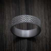 Tantalum Band with Organic Design Pattern Custom Made Men's Ring