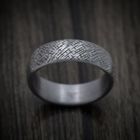 Tantalum Band with Organic Design Pattern Custom Made Men's Ring