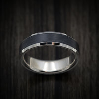 14K Gold and Carbon Fiber Men's Ring