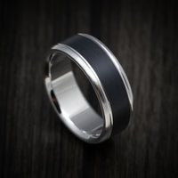 14K Gold and Carbon Fiber Men's Ring
