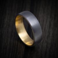 Tantalum Men's Ring with 14K Gold Sleeve