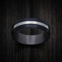 Tantalum and Carbon Fiber Ring with 14K Gold Inlay