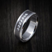 14K Gold and Tantalum Men's Ring with Diamonds