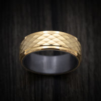 14K Gold Men's Ring with Tantalum Sleeve