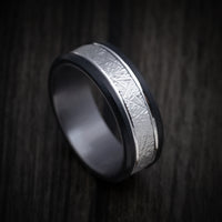Carbon Fiber and 14K Gold Men's Ring with Tantalum Sleeve