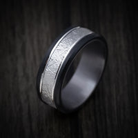 Carbon Fiber and 14K Gold Men's Ring with Tantalum Sleeve