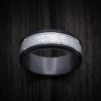 Carbon Fiber and 14K Gold Men's Ring with Tantalum Sleeve