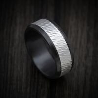 Black Titanium and 14K Gold Men's Ring