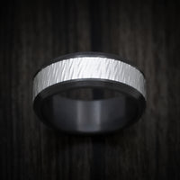 Black Titanium and 14K Gold Men's Ring