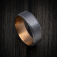 Tantalum Men's Ring with 14K Gold Sleeve