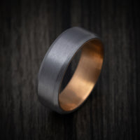 Tantalum Men's Ring with 14K Gold Sleeve