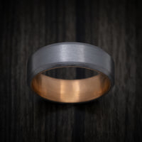 Tantalum Men's Ring with 14K Gold Sleeve