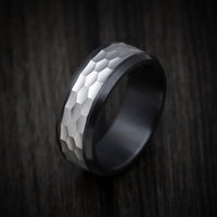 Black Titanium and 14K Gold Men's Ring