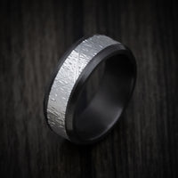 Black Titanium and 14K Gold Men's Ring