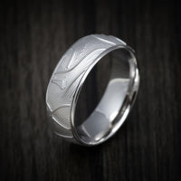 14K Gold Men's Ring with Organic Design Pattern