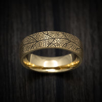 14K Gold Men's Ring with Leaf Design